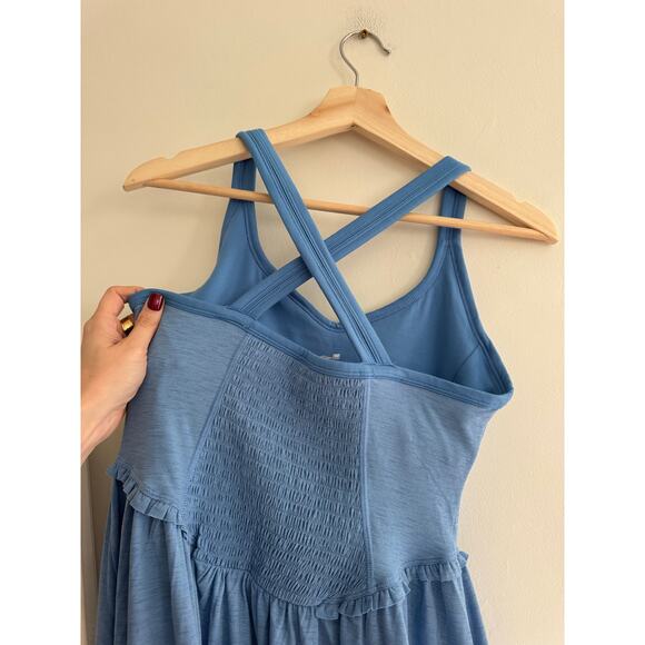 FREE PEOPLE Smockin Hot Dress Denim Haze Size Medium - Picture 5 of 7